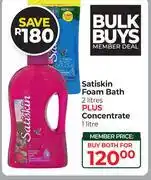 Dis-Chem Satiskin Foam Bath 2L Plus Concentrate 1L-Both For offer