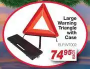 AutoZone Large Warning Triangle With Case ELPWT002 offer