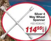 AutoZone Silver 4 Way Wheel Spanner FEDVIC80/4C offer