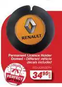 AutoZone Renault Permanent Licence Holder Domed FEDLICENSEPH offer