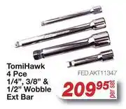 AutoZone TomiHawk 4 Pce 1/4, 3/8 & 1/2 Wobble Ext Bar offer
