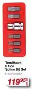 AutoZone TomiHawk 6 Pce Spline Bit Set offer