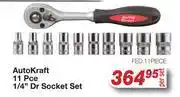 AutoZone AutoKraft 11 Pce 1/4 Dr Socket Set offer