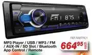 AutoZone Reference Audio MP3 Player / USB / MP3 / FM / AUX-IN / SD Slot / Bluetooth App Control / Remote offer