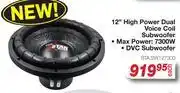 AutoZone Star Sound 12 High Power Dual Voice Coil Subwoofer / Max Power 7300W / DVC Subwoofer offer
