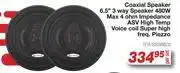 AutoZone Star Sound Coaxial Speaker 6.5 2 Way Speaker 480W Max 4 ohm Impendance ASV High Temp Voice Coil offer
