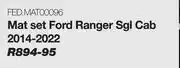 AutoZone Race Rubber Mats: Mat Set Ford Ranger Sgl Cab 2014-2022 offer