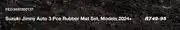 AutoZone Suzuki Jimny Auto 3 Pce Rubber Mat Set, Models 2024+ offer