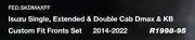 AutoZone Isuzu Single, Extended & Double Cab Dmax & KB Custom Fit Fronts Set 2014-2022 offer
