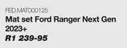 AutoZone Race Rubber Mats: Mat Set Ford Ranger Next Gen 2023+ offer