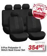 AutoZone 9 Pce Polyester X Stitch Seat Cover Set offer