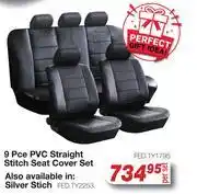 AutoZone 9 Pce PVC Straight Stitch Seat Cover Set offer