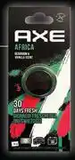 AutoZone Axe Mini Vent Air Freshener - Africa offer