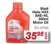 AutoZone Shell Helix HX3 SAE-40 Motor Oil SHL.97658-500ml Each offer