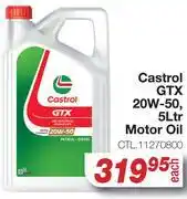 AutoZone Castrol GTX 20W-50 5Ltr Motor Oil CTL11270800 offer