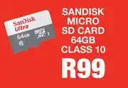 MRP Sandisk Micro SD Card 64GB Class 10 offer