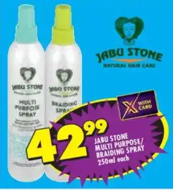 Shoprite Jabu stone multi purpose/ braiding spray offer