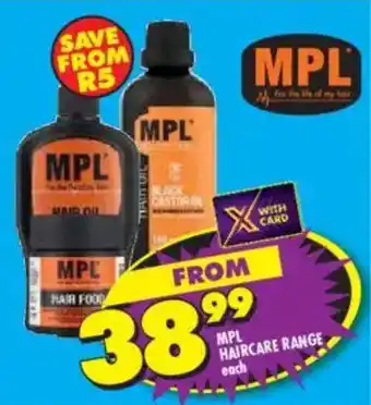 Shoprite Mpl haircare range offer