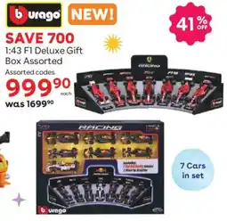 ToysRUs Burago 1:43 F1 Deluxe Gift Box Assorted offer