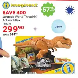 ToysRUs Imaginext Jurassic World Thrashin Action T-Rex offer