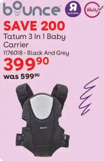 ToysRUs Bounce Tatum 3 In 1 Baby Carrier offer