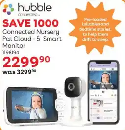 ToysRUs Hubble Connected Nursery Pal Cloud-5 Smart Monitor offer