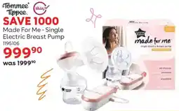 ToysRUs Tommee Tippee Made For Me Single Electric Breast Pump offer