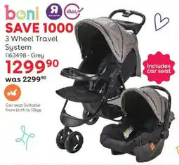 ToysRUs Boni 3 Wheel Travel System offer