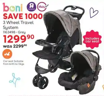ToysRUs Boni 3 Wheel Travel System offer