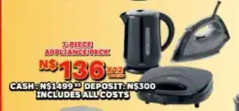 Lewis Lifestyle living 3-piece appliance pack offer