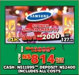 Lewis Samsung 50 inch uhd 4k smart tv offer
