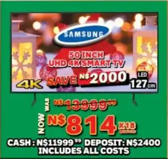 Lewis Samsung 50 inch uhd 4k smart tv offer