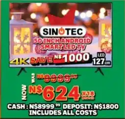 Lewis Sinotec 50 inch android smart led tv offer