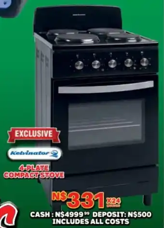Lewis Kelvinator 4-plate compact stove offer