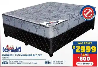 Russells Cozy nights monarch 137cm double bed set offer
