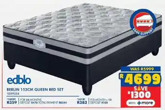 Russells Edblo berlin 152cm queen bed set offer