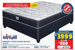 Russells Cozy nights serenity 152cm queen bed set offer