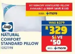 Russells Sealy natural comfort standard pillow offer