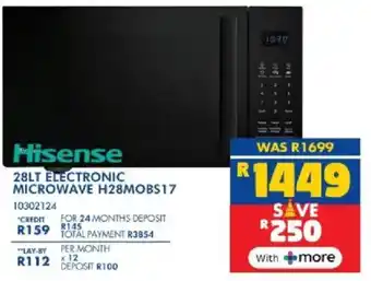 Russells Hisense electronic microwave offer