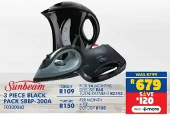 Russells Sunbeam 3 piece black pack offer