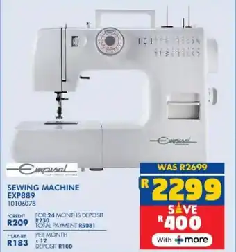 Russells Empisal sewing machine offer