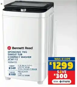 Russells Bennett read sponono single tub compact washer offer