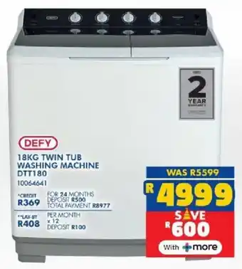 Russells Defy twin tub washing machine offer