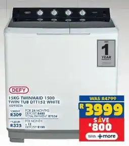 Russells Defy twinmaid 1500 twin tub offer