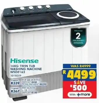 Russells Hisense twin tub washing machine offer