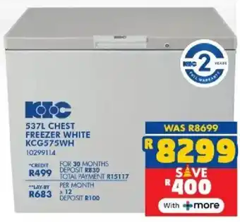 Russells KIC chest freezer white offer