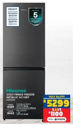 Russells Hisense fridge freezer metallic offer
