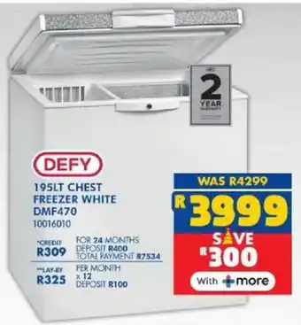 Russells Defy chest freezer white offer