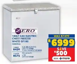 Russells Zero gas electric chest freezer white offer