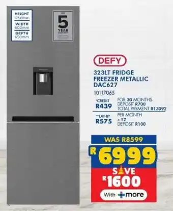 Russells Defy fridge freezer metallic offer
